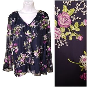 GUILLAUME 100% embroidered blouse